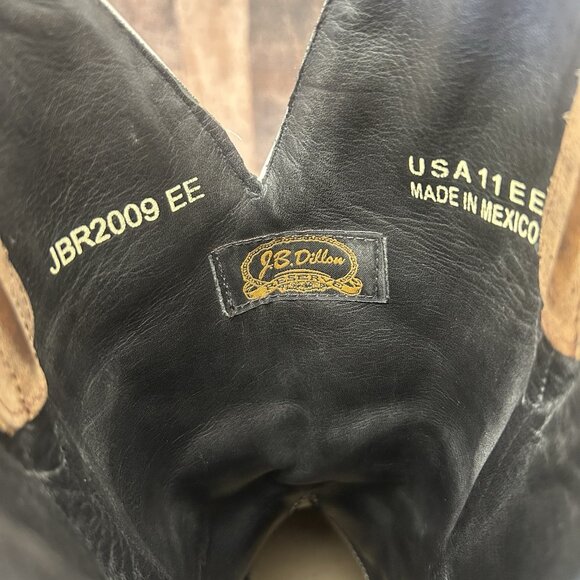 JB Dillon JBR2009 Square Toe Flag Suede Western Cowboy Boots Mens 11 EE - Picture 5 of 12